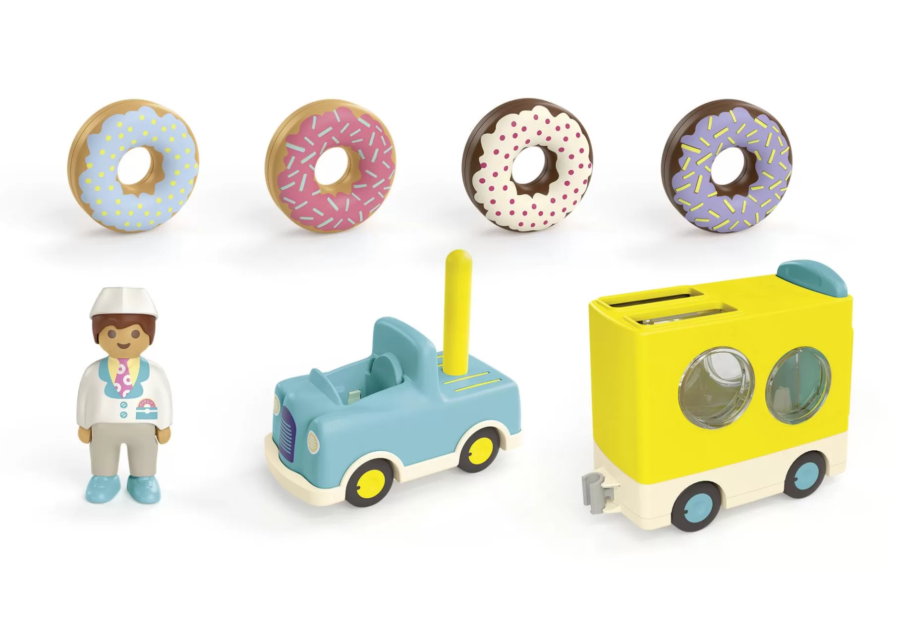 Życie Rodzinne | PLAYMOBIL JUNIOR: Szalony Donut Truck z funkcją układania i sortowania