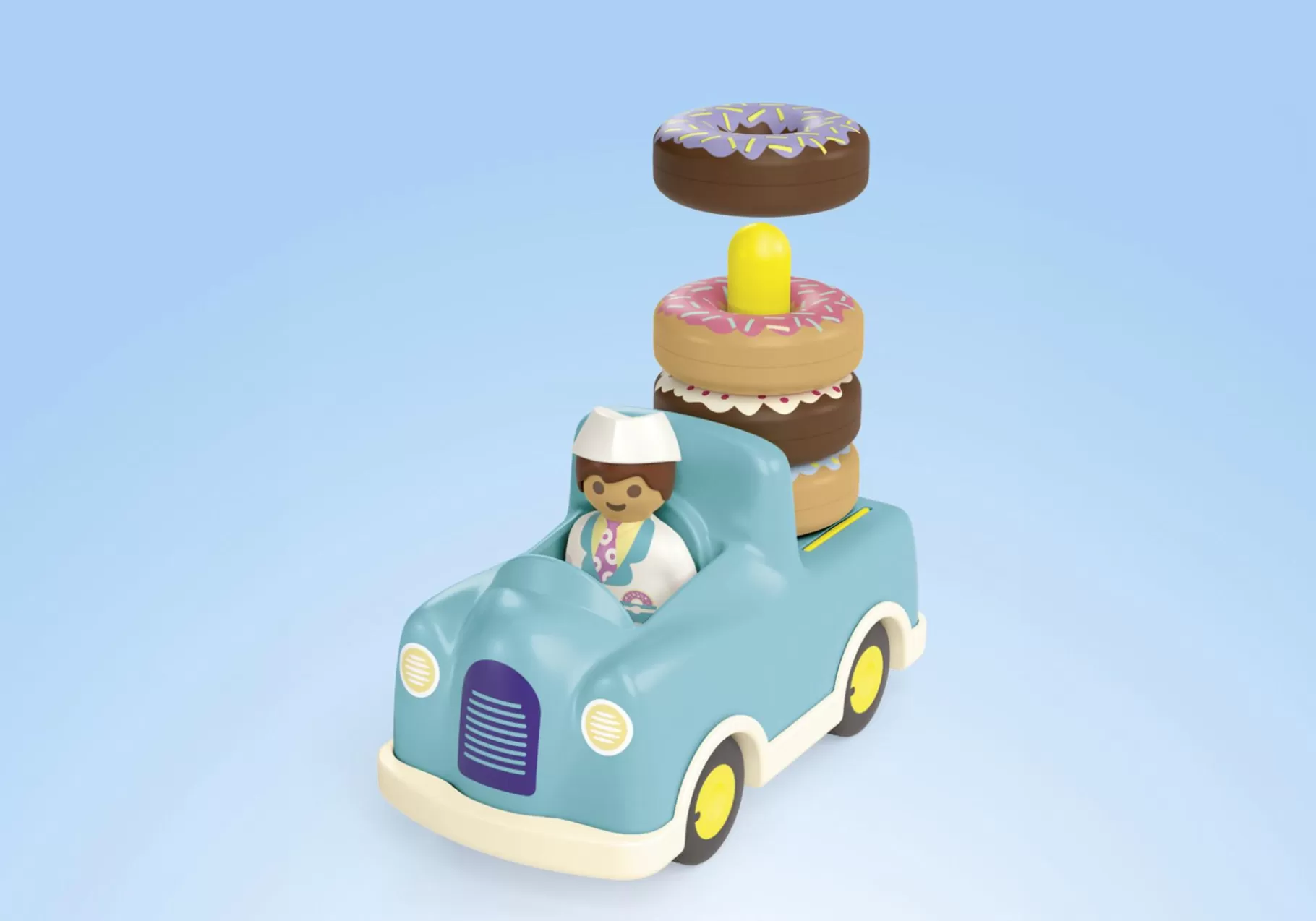Życie Rodzinne | PLAYMOBIL JUNIOR: Szalony Donut Truck z funkcją układania i sortowania