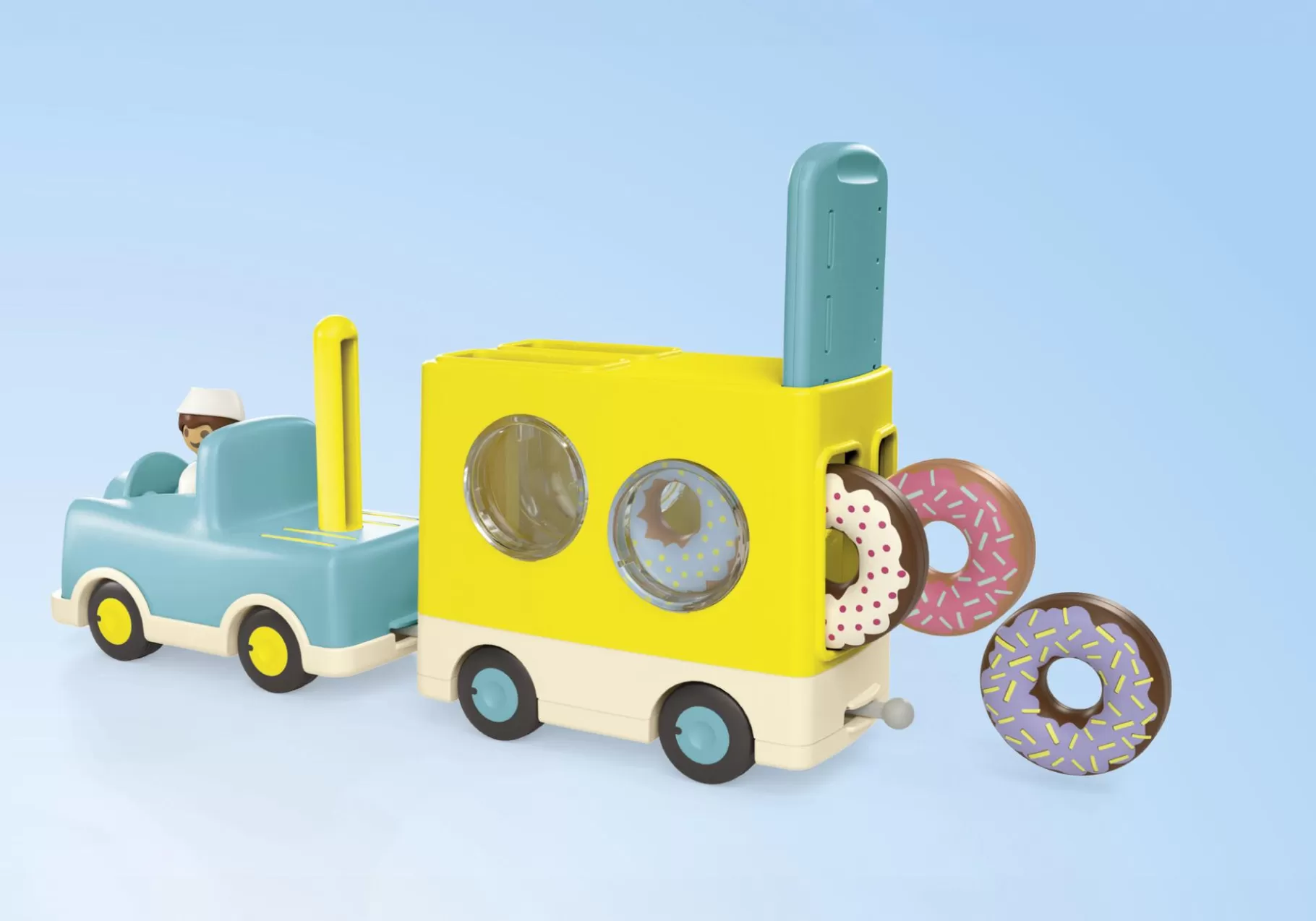 Życie Rodzinne | PLAYMOBIL JUNIOR: Szalony Donut Truck z funkcją układania i sortowania