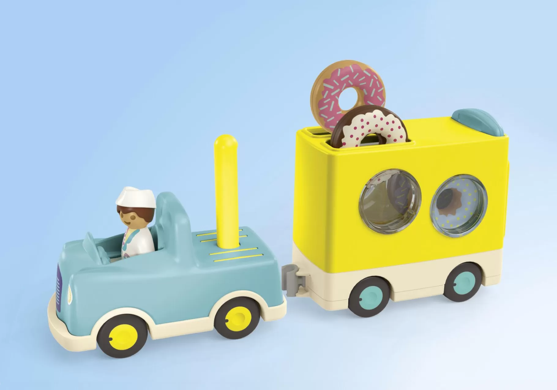 Życie Rodzinne | PLAYMOBIL JUNIOR: Szalony Donut Truck z funkcją układania i sortowania